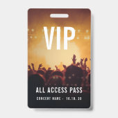 VIP All Access Naam Foto Aangepast Concert Badge (Voorzijde)
