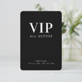 VIP All Access Pas 3.5" x 5" Event ID-badge Kaart (Staand voorkant)
