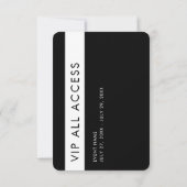 VIP All Access Pas 3.5" x 5" Event ID-badge Kaart (Achterkant)