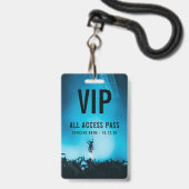 VIP All Access Pas aangepast concert Badge (Voorzijde met lanyard)