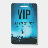 VIP All Access Pas aangepast concert Badge (Voorzijde)