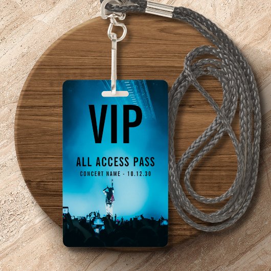 VIP All Access Pas aangepast concert Badge