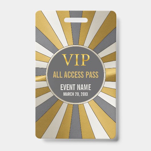 VIP All-Access-Pas Evenement ID-badge Badge (Voorzijde)
