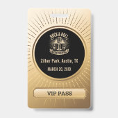 VIP All Access Pas Event ID Badge (Achterkant)