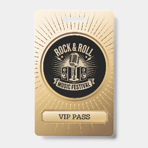 VIP All Access Pas Event ID Badge
