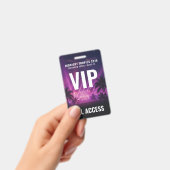 VIP All Access Pas Minimalistische Zwarte Evenemen Badge (Handheld)
