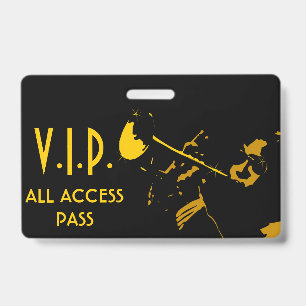 VIP All-Access Pas voor Muzikaal Evenement Badge