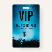 VIP All Access Pass Aangepast concert Badge (Voorkant)