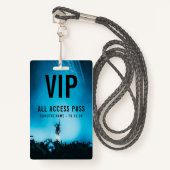 VIP All Access Pass Aangepast concert Badge (Voorkant met draagriem)