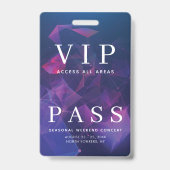 VIP All Access Pass Concert Backstage Geometrisch Badge (Achterkant)