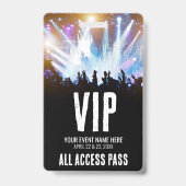 VIP All Access Pass-concert Badge (Achterkant)
