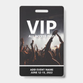 VIP All Access Pass Concert Evenement Persoonlijk Badge (Achterkant)
