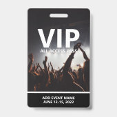 VIP All Access Pass Concert Evenement Persoonlijk Badge (Voorzijde)