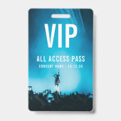 VIP All Access Pass Concert Evenement Persoonlijk Badge (Voorzijde)