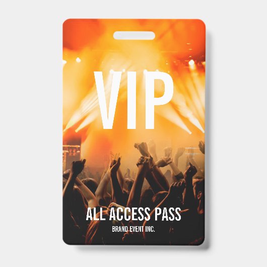 VIP All Access Pass Concert Event Badge (Voorkant)