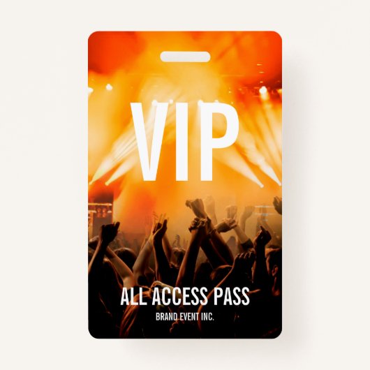 VIP All Access Pass Concert Event Badge (Voorkant)