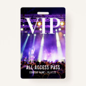 VIP All Access Pass Concert Event Badge (Voorkant)