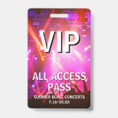 VIP All Access Pass Concert Event Badge (Achterkant)