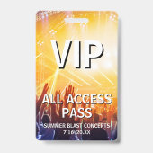 VIP All Access Pass Concert Event Badge (Achterkant)