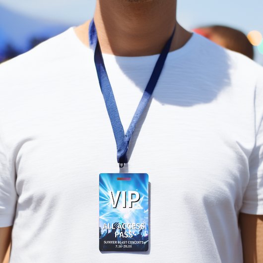 VIP All Access Pass Concert Event Badge