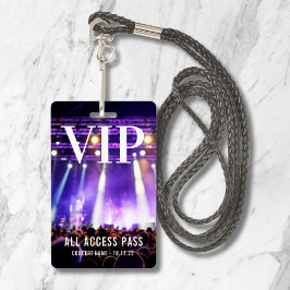 VIP All Access Pass Concert Event Badge