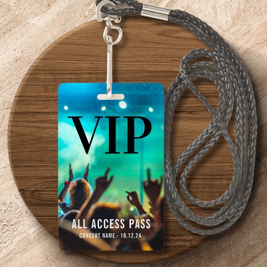 VIP All Access Pass Concert Event Badge