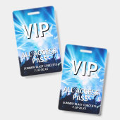 VIP All Access Pass Concert Event Badge (Voor- en achterkant)