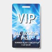 VIP All Access Pass Concert Event Badge (Voorzijde)