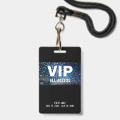 VIP All Access Pass Concert Event ID-badge Badge (Front with Lanyard)