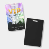 VIP All Access Pass Concert Festival Badge (Voor- en achterkant)