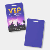 VIP All Access Pass Concert Festival Badge (Voor- en achterkant)