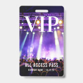 VIP All Access Pass-concertevenement Badge (Voorzijde)
