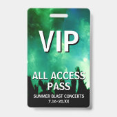 VIP All Access Pass-concertevenement Badge (Achterkant)