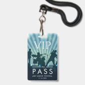 VIP All Access Pass Music Festival Custom Badge (Voorzijde met lanyard)