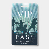 VIP All Access Pass Music Festival Custom Badge (Achterkant)