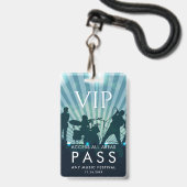 VIP All Access Pass Music Festival Custom Badge (Achterkant met lanyard)