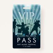 VIP All Access Pass Music Festival Custom Badge (Achterkant)