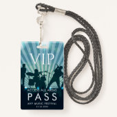 VIP All Access Pass Music Festival Custom Badge (Achterkant met draagriem)