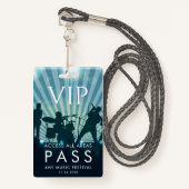 VIP All Access Pass Music Festival Custom Badge (Voorkant met draagriem)