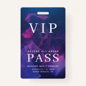VIP All Access Pass Outdoor Geometrische Evenement Badge (Voorkant)