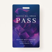 VIP All Access Pass Outdoor Geometrische Evenement Badge (Achterkant)
