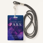 VIP All Access Pass Outdoor Geometrische Evenement Badge (Achterkant met draagriem)