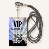 VIP All Access Pass QR Code Concert Badge (Voorkant met draagriem)