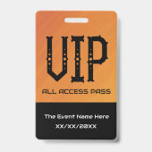 VIP All Access Pass Ticket Houder ID Badge (Achterkant)