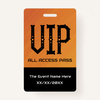 VIP All Access Pass Ticket Houder ID Badge