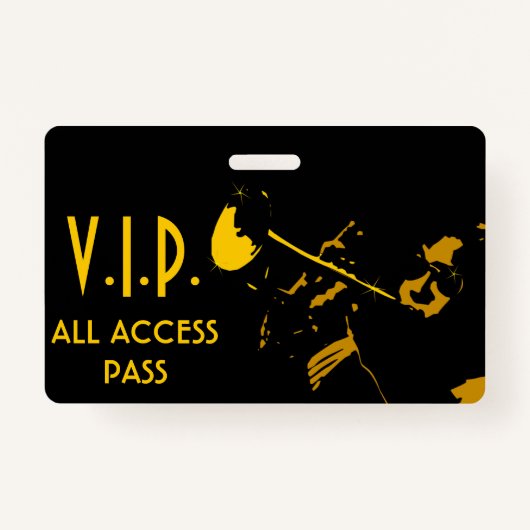 VIP All Access Pass voor Musical Event Badge (Voorkant)