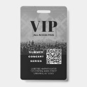 VIP All Access QR Code-concertbadge Badge (Achterkant)