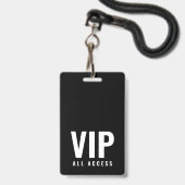 VIP All Access QR-code evenementen foto-ID Badge (Voorzijde met lanyard)