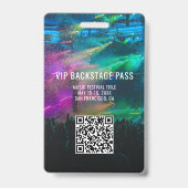 VIP All Access QR-code evenementen foto-ID Badge (Achterkant)