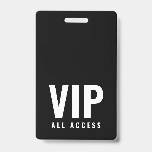 VIP All Access QR-code evenementen foto-ID Badge (Voorzijde)